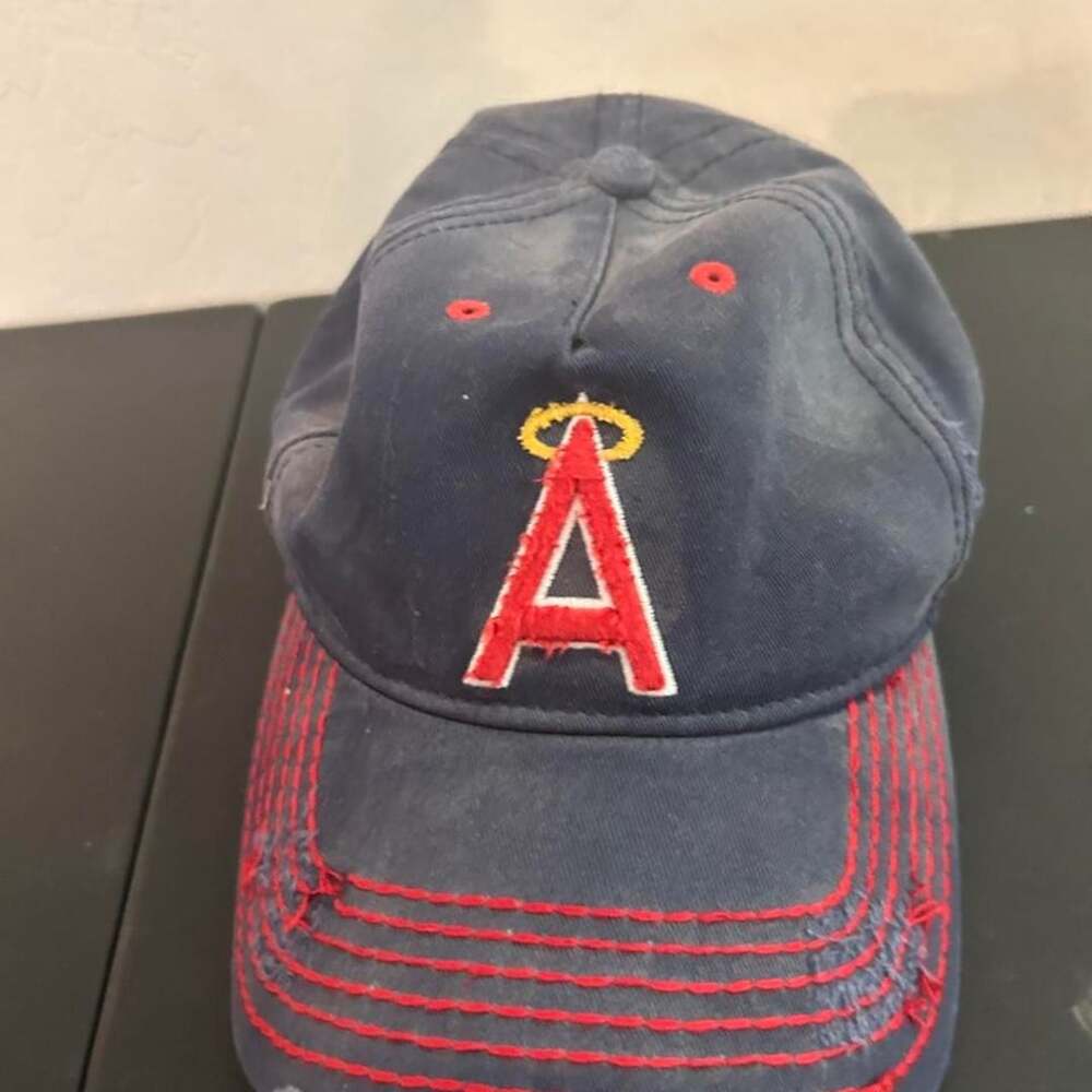 American Needle Anaheim Angels Cooperstown Cap One Size Blue Distressed